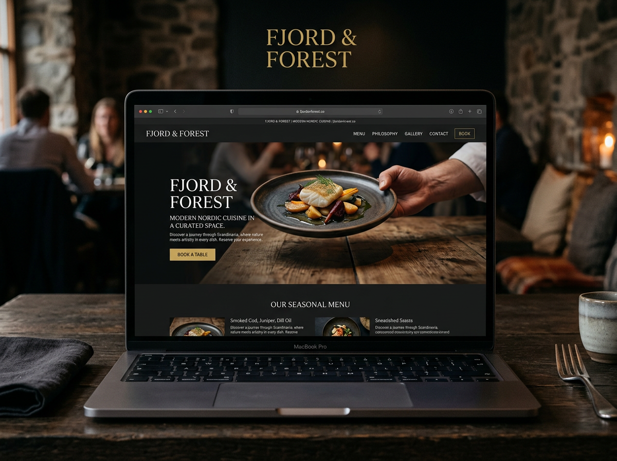 Exempel på hemsida för en restaurang med bordsbokning